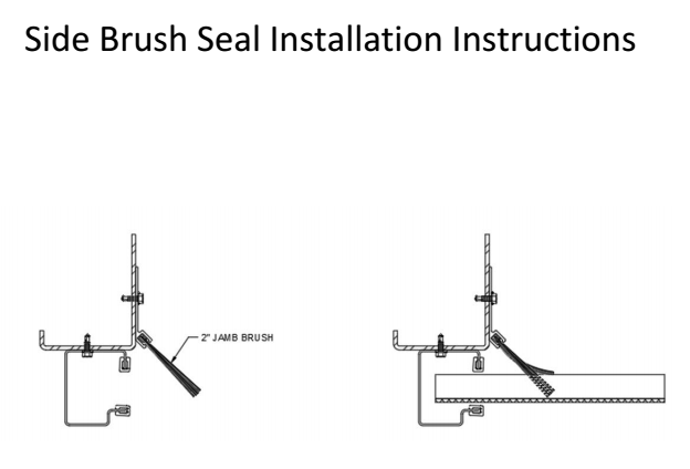 Installing a side brush seal