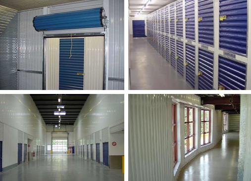 commercial roll up doors on storage facility