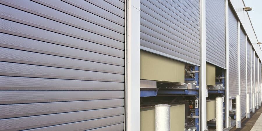 rolling door on storage facility