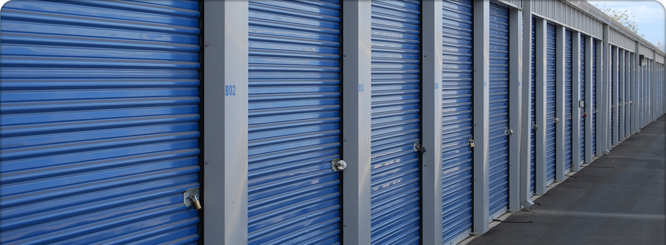 roll up doors on storage facility